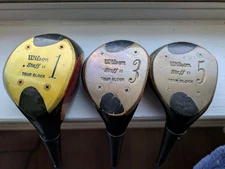 WILSON STAFF II 4300 TOUR BLOCK DRIVER, 1, 3, 5 WOOD SET DYNAMIC STIFF STEEL R/H