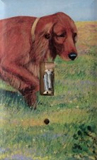 Irish Setter Art Printed on a Single Toggle light switch plate, made in USA