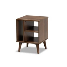 Baxton Studio Sami Brown Finished Wood End Table