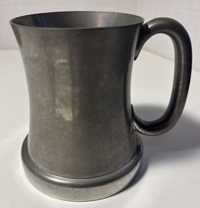 Vintage Brooks Brothers England Pewter Clear Bottom 12oz Tankard Stein Mug #586