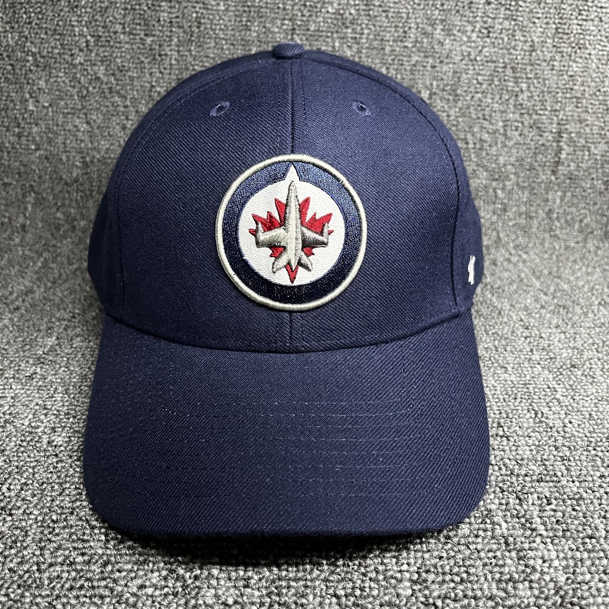 Winnipeg Jets '47 MVP Hat Navy Blue NHL Adjustable Hook & Loop Strapback Cap