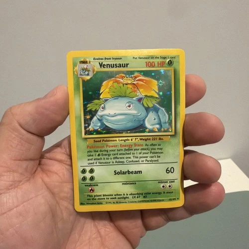 1999 Pokemon Base Set Venusaur 15/102 Holo Rare Unlimited - MP/LP Vintage