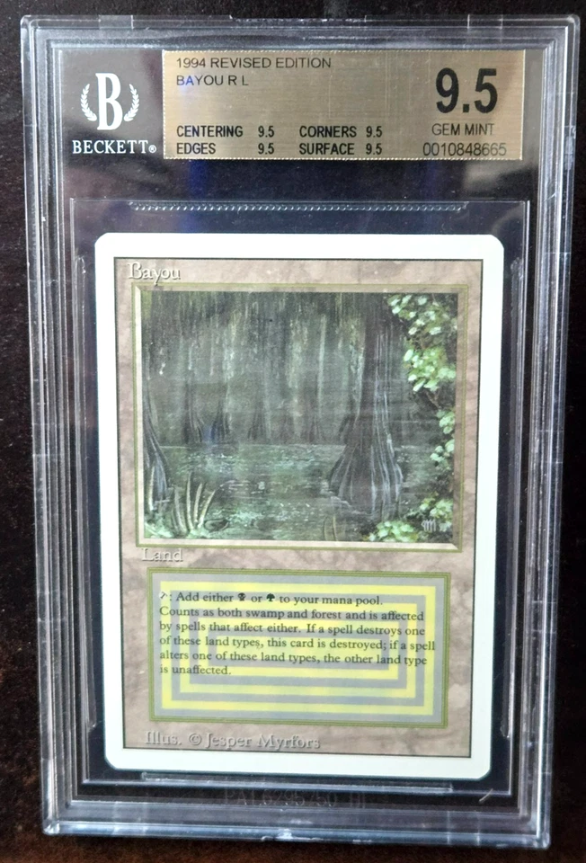 Bayou BGS 9.5 GEM MINT - Quad 9.5 - Revised 3rd Edition MTG - Image 2 of 4