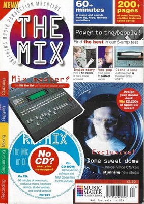THE MIX Magazine JUL 94 FREE CD VINCE CLARKE EAST 17 YAMAHA PROMIX MICROLOGIC