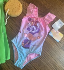 Disney Store Girl Minnie Bathing Suit Authentic Swimsuit UPF 50 Size 3 T New