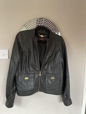 Mulberry Soft Black Leather Bay Water Postman’s Lock Jacket Uk12