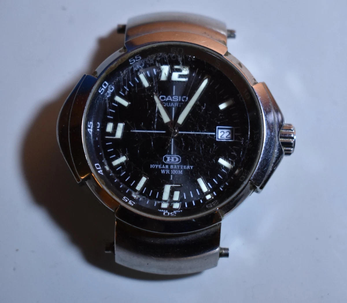 Vintage Casio Quartz Watch HD Boyear Battery WR 100M HDA 100