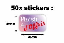 50x Autocollant sticker vinyl plaisir d'offrir magasin etiquette adhesive
