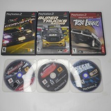 Lot of 6 PS2 Racing Games Corvette, Super Truck Racing, Test Drive, Midnight Clu