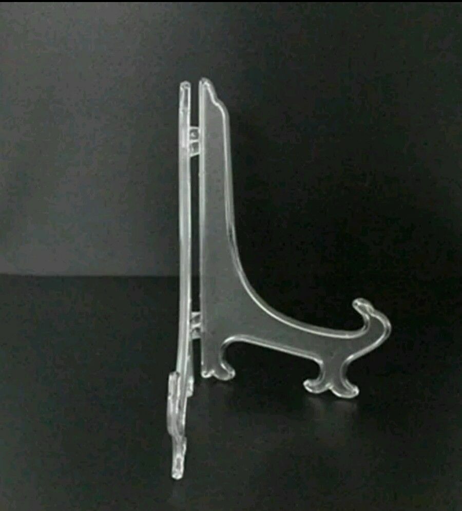 Supporti Portapiatti Pieghevoli Trasparenti - Set 18 Pezzi 5 Misure Per Esposizione