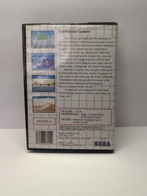 Authentic SEGA California Games BLUE LABEL Sega Master System NO MANNY TESTED US