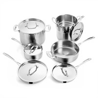 For The Chef 13 Piece Stainless Steel Cookware Set on sale For The Chef 13 Piece Stainless Steel Cookware Set on sale