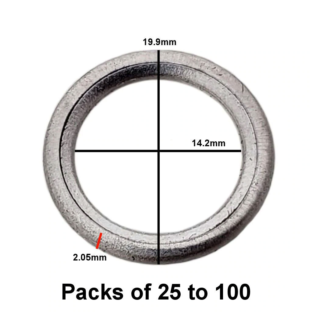 Drain Plug Gasket Aluminum Crush Fits Dorman 095-141 Vw N013