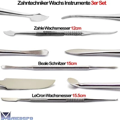 MEDSPO Zahntechniker Wachs Messer Spatel Zahle Beale LeCron löffel Modellierinstrument