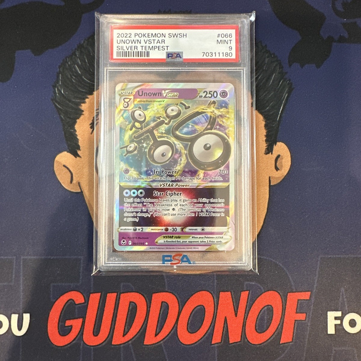 PSA 9 MINT 2022 Pokemon Silver Tempest UNOWN VSTAR #066 Full Art