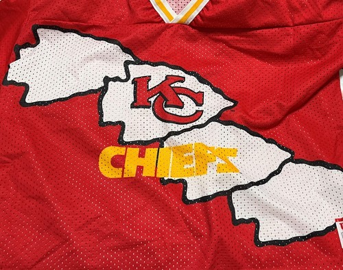 KANSAS CITY CHIEFS Men Red Vintage Rare NFL Football Jersey 3XL Wilson NEW TAG - Picture 4 of 7