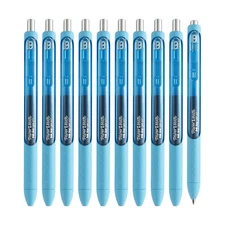 10 Paper Mate InkJoy Gel Retractable Gel InkPen, 0.5mm, Fine Point, Bright Blue
