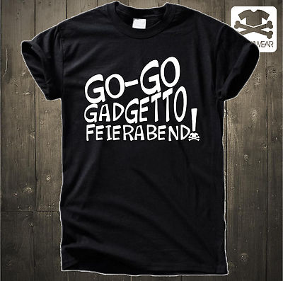 GO GO GADGETTO FEIERABEND INSPECTOR 90s RETRO NERD RENTE GEEK SPRUCH FUN SHIRT
