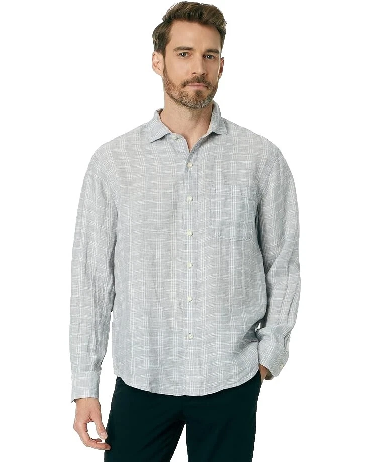 Tommy Bahama Linen Long Sleeve Big & Tall Casual Button-Down Shirts for Men
