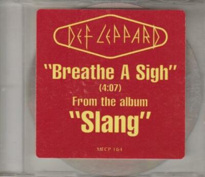 Def Leppard: Breathe A Sigh PROMO w/ Artwork MUSIC AUDIO CD Slang MECP 164 rock