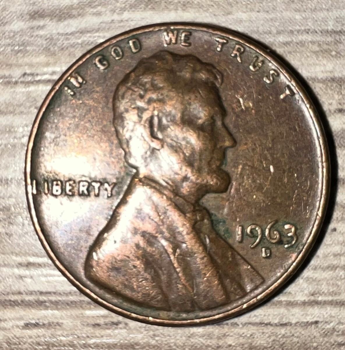 landstar様 1963 D Penny L on Rim Edge Rare 1963 Penny L in Liberty on