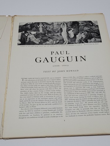 Express Art Book "Gauguin" Beaverbrook Newspapers Ltd. London 16 Color Prints - Picture 5 of 21
