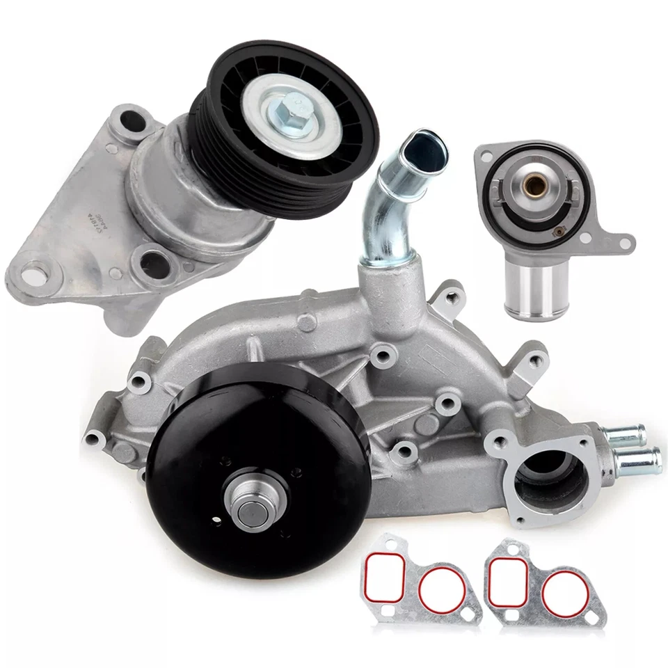 Bomba de agua, termostato y tensor para Chevy Silverado 1500 Tahoe Express 1500 Foto 2 de 4