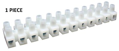 1 PIECE FULLY INSULATED FLEXIBLE PVC SCREW TERM STRIP EASY CUT 12 EACH SIDE #900