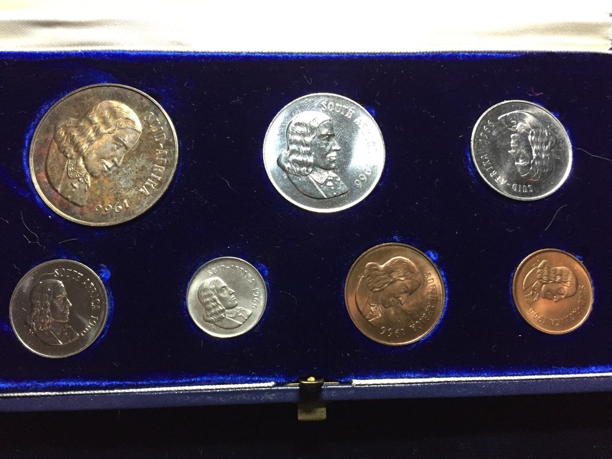 South Africa 1966 Proof Set 7 Piece Silver-Clad Set Suid Afrika | eBay