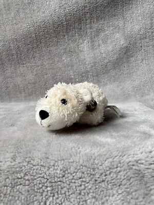 Retired Jellycat Vibrating Bobsleigh Polar Bear White Soft Plush Bobtail Toy - Image 1 of 4