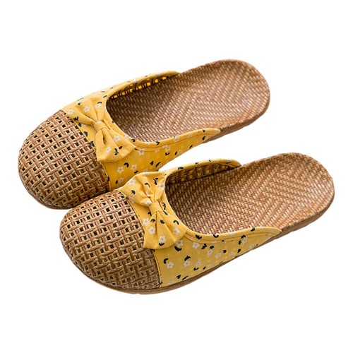 2 Pairs Braided Slippers Women's Miss Summer Home Shoes Breathable Sandal - 第 8/12 張圖片