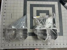 2-pack lot National Hardware N193-904 Double Round Rail Bracket End Caps 7-3/32"