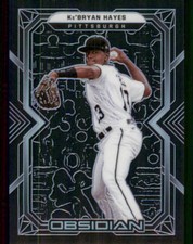 2022 Panini Chronicles Obsidian Electric Etch Purple #38 Ke'Bryan Hayes /99