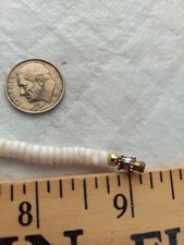 Natural Hawaii Heishi Shell 9" BRACELET SURFER BEACH SILVER TONE BARREL CREAM