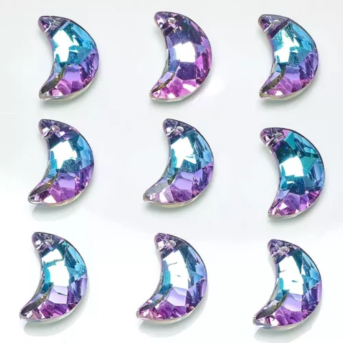 Multi Shape Crystal Charms - AB Color Glass Beads Jewelry Making Pendants 20Pcs - Picture 47 of 65