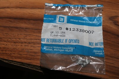 #ad #ad NOS lot of 5 GM clamp PN 12338007 W S washer hose fuel injection $11.39