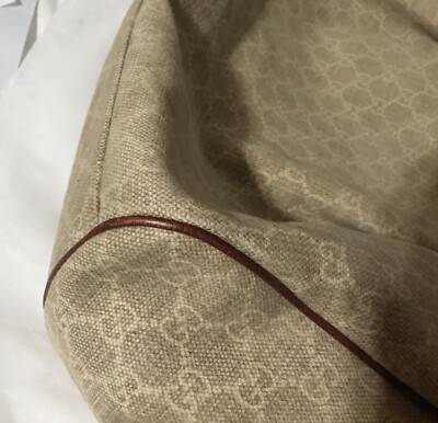 GUCCI GG Canvas Sukey Tote Bag Beige Hobo Large | eBay