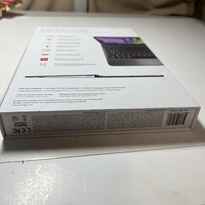 Brydge 11.0 Pro+ Wireless Keyboard With Trackpad Compatible With IPad Pro 11 -inch (1st, 2nd & 3rd Gen) Native Multi-Touch Trackpad Backlit Keys, Space Gray | BRYTP4012 Buy, Best Price In Seychelles, Mahé