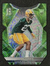 2017 Spectra Football #168 Josh Jones #/20 SP Neon Green Die-Cut RC Packers