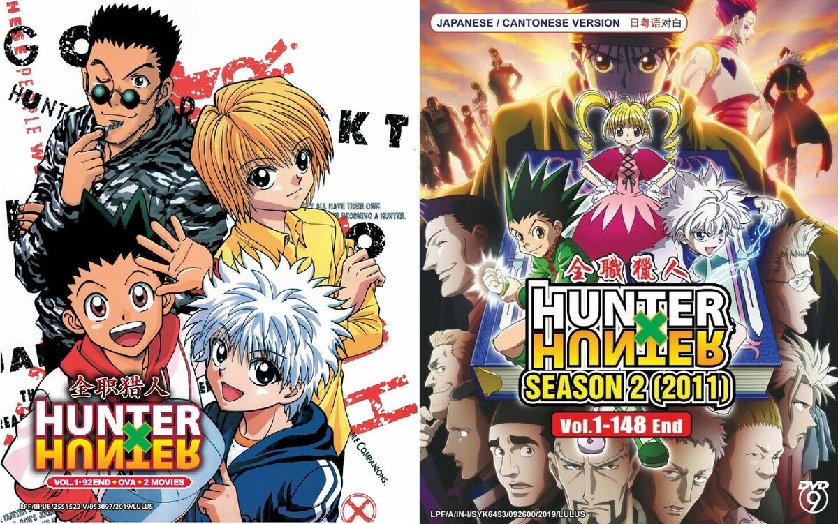 DVD Anime Hunter X Hunter Complete Set Season 1 & 2 + 2 Movie + OVA All  Region