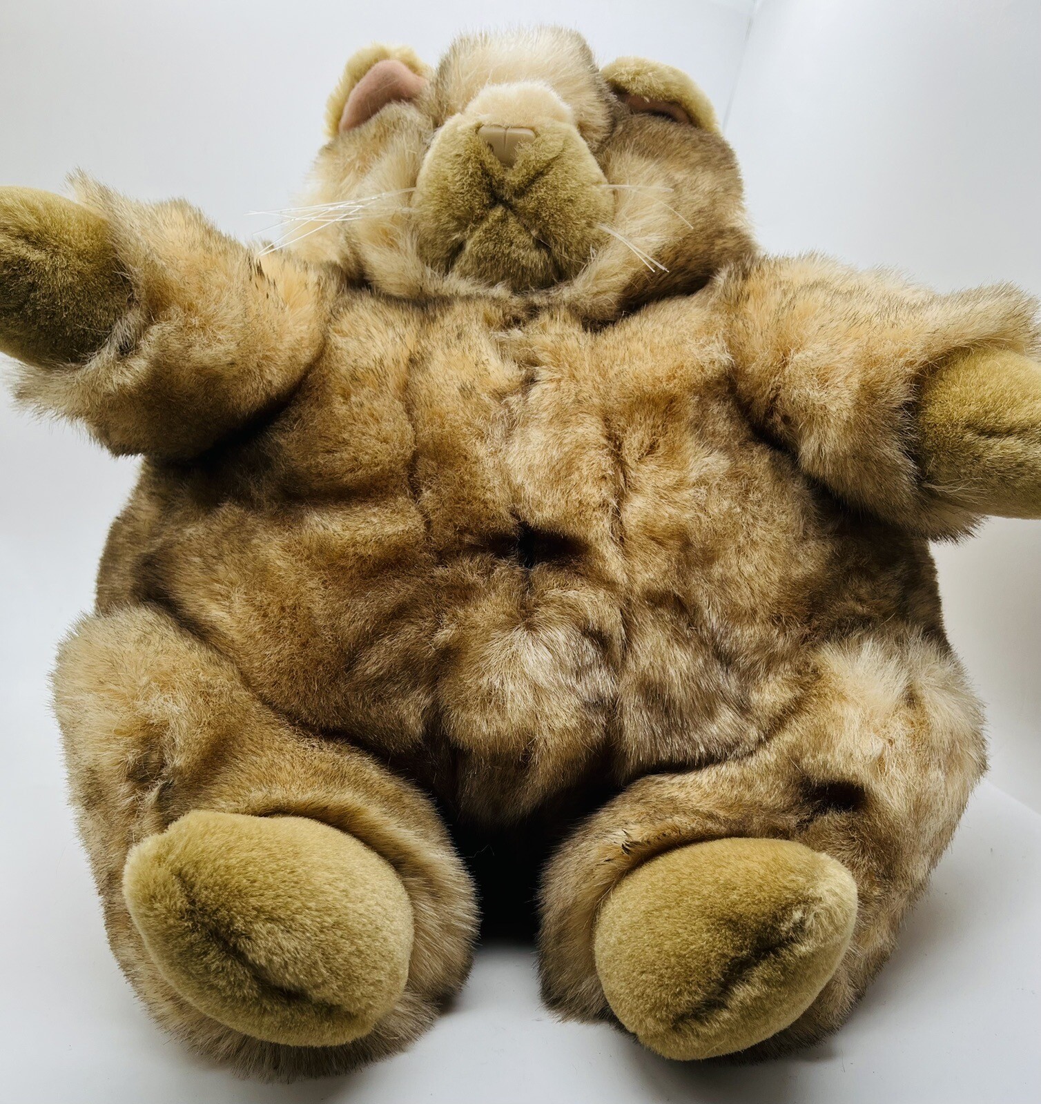 Incredible Petables Plush Stuffed FAT CAT KITTEN 2Tone Tan Tabby 12" X