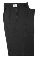 New Women's Black Tuxedo Pants with Satin Stripe Made in USA Size 26