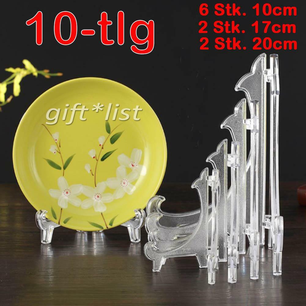 10-tlg Tellerständer Tellerhalter Teller Ständer Telleraufsteller Deko 3 Größe