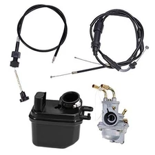 QKPARTS Carburetor Air Filter and Throttle Choke Cable Kit fit for Yamaha PW50 