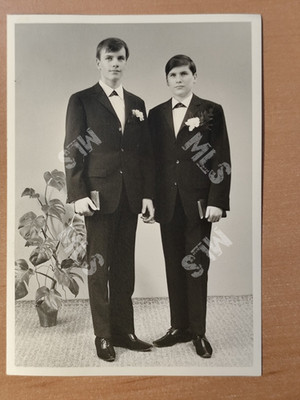 Postcard photo man boy fashion outfit dress FT
