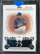 Santana, Johan - 2008 Moments & Milestones - Card #87 - Strikeouts 75 - 105/150