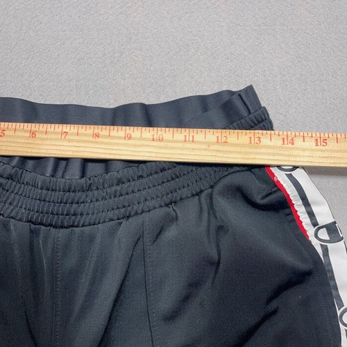 Champion Track Pants Men Medium Black Red White Side Stripe Logo Tapered Zip - Picture 8 of 12