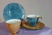 Royal Albert "Gossamer" BoneChina Tea Set For Two Aromatherapy Candle Misty Mint