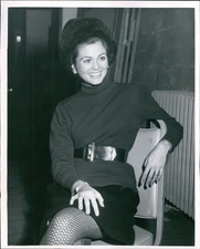 1968 Photo Maria Janis Seattle Wa Celebrity Producer Beautiful Lady Actress 8X10