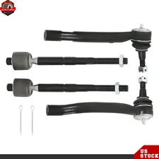 4pcs Front Inner and Outer Tie Rod Ends For 2013-2019 Nissan Altima Maxima Sedan